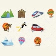 Summer Vacation Vector Icons Art