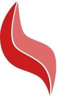 red pink drawn flame