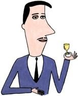 Drinking Man, vintage drawing