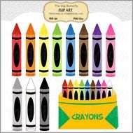 color pencils on a white background