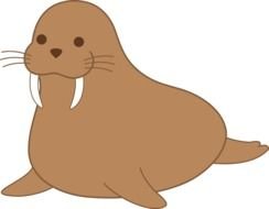 cartoon brown seal