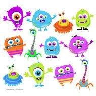 Monster Digital Cute Little Silly Monsters