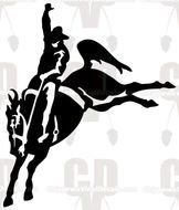 Bronco Rider Decal Wc1035