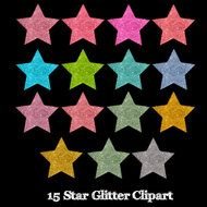 70 Off Sale Digital Star 15 Items Glitter By Ciriart