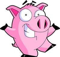 clipart of the domestic pink pig