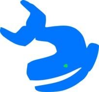 big blue fish drawing