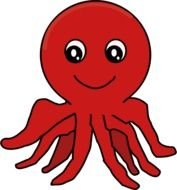 red jellyfish as a picture for clipart