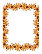 border with oak leaf