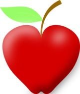graphic red apple