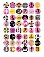 Paris France Collage Sheet Eiffel Tower Poodles Fleur De Lis N2