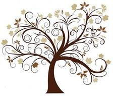 Family brown tree drawing