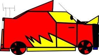 Contemporary Car Vector as a graphic illustration