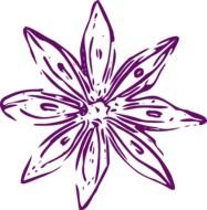 Purple Outline Flower At Clkercom Vector Online