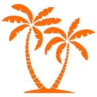 Palm Tree Pair Decal Set Of 2 All About Flip Flops