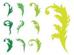 Silhouette green drawing