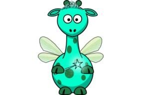 cartoon green giraffe