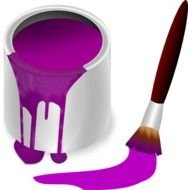 Purple Paint With Brush At Clkercom Vector