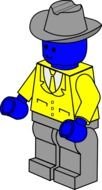 blue Lego Man drawing