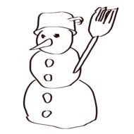 Snowman Sketch drawing