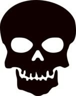 clipart of the black skull