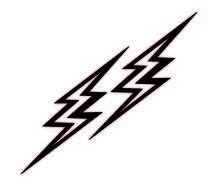 Pin Lightning Bolts Roller drawing