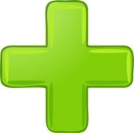 drawn light green cross