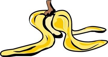 drawing of a banana peel on a white background