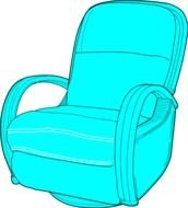Red Arm Chair Vector Svg