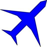 Boing Blue Freight Plane Icon At Clkercom Vector