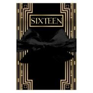 Gatsby Gold Sweet Sixteen Gatefold Invitations Paperstyle