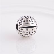 Star 925 Sterling Silver Lock Clip Stopper Charm Beads Diy Jewelry
