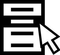 Black and white interface clipart
