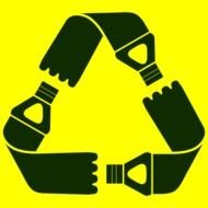 clipart of the recycle trash symbol