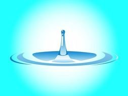 illustration of fallen down drop of water