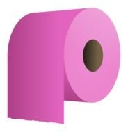 Clipart of pink toilet paper