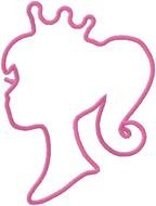 Barbie Silhouette Logo With Crown