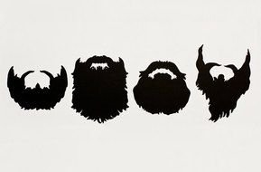 Diy Beard Set Of 4 Die Cut Shaggy By Nemapaperie