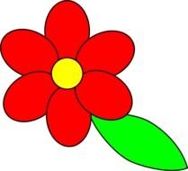 Red Petaled Flower drawing