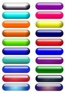 buttons of different colors on a white background