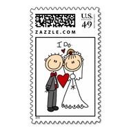 Bride And Groom Stick Figures Cat