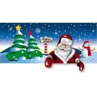 Winter Landscape Merry Christmas Banner Vector 000110