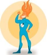 Hero Flame Clip Art 105569 Kablam Super Hightpng