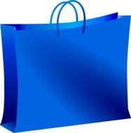 Blue Shopping Bag At Clkercom Vector Online