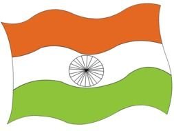 drawn indian flag on black background