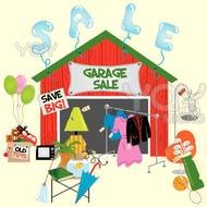 Clipart of the garage sale