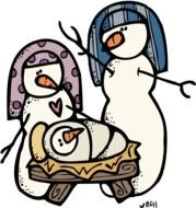 snowman family drawing