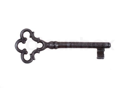 old mettall key drawing