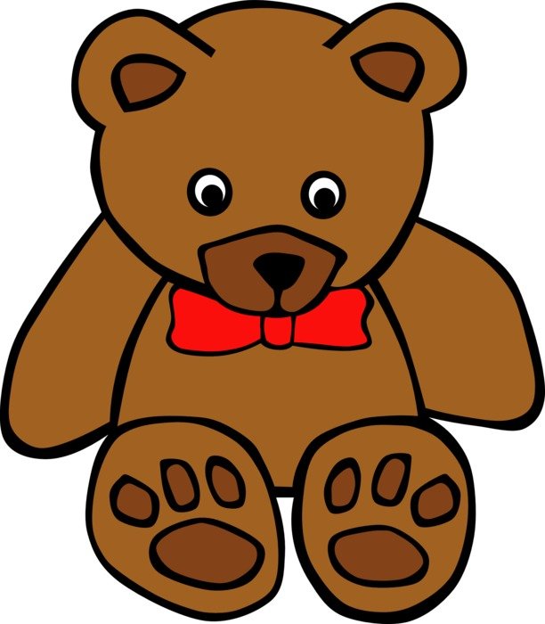 brown teddy bear with red bow-tie butterfly