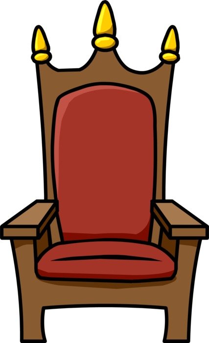 king throne on white background