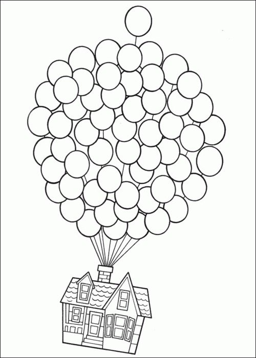 Pixar Up Coloring Page drawing